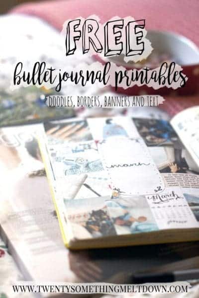 11 Free Bullet Journal Printables To Save You Time - Wildflowers and ...