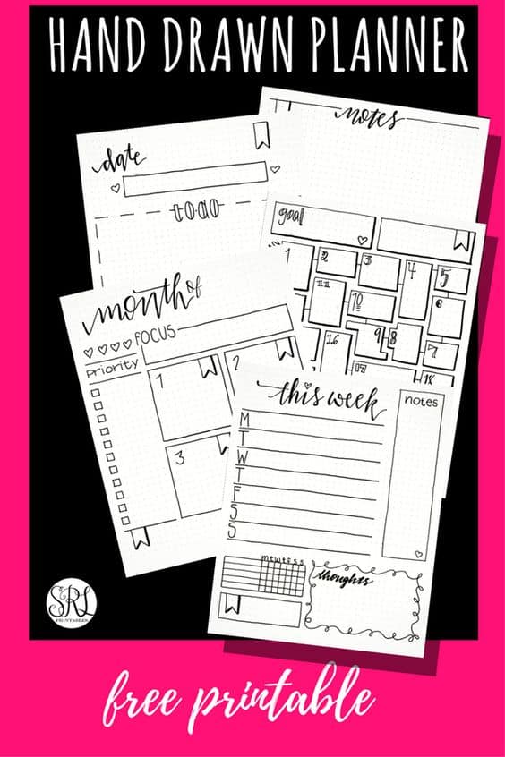 Dream Big Bullet Journal Printable