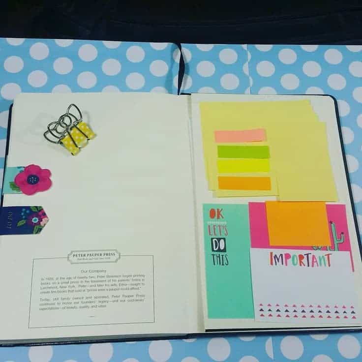 Sticky Notes in a Bullet Journal by @thedallasjournals