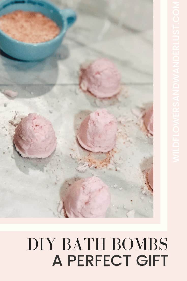 DIY Bath Bomb Recipe Pin | WildflowersandWanderlust.com