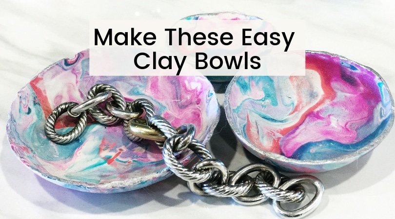 How to Make Cute and Easy Marble Clay Bowls
