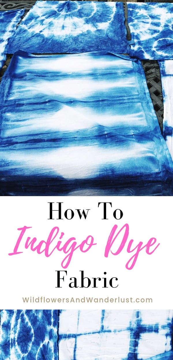 How to use an indigo dye kit to get colors and designs on your fabric | WildflowersAndWanderlust.com