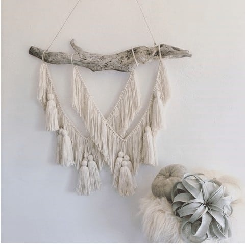 Tassle and Wood Wall Hanging | WildflowersAndWanderlust.com