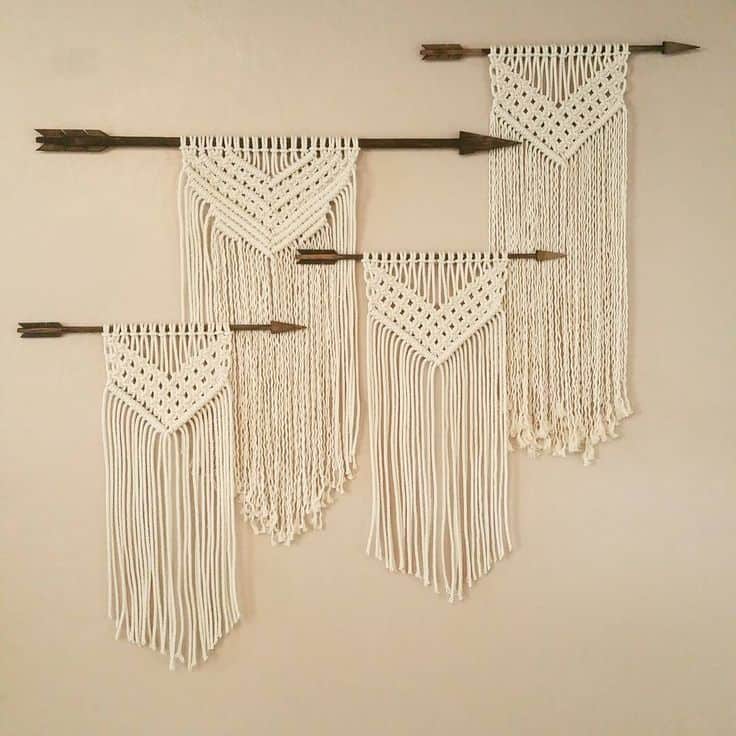 Macrame Wall Hanging on Arrows | WildflowersAndWanderlust.com