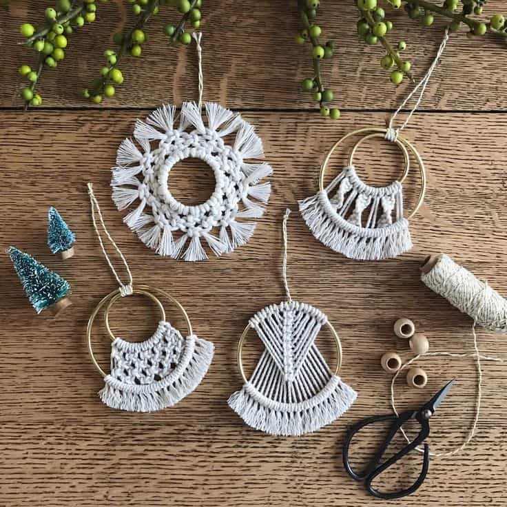 Smaller Size Macrame for Ornaments or Wall Hangings | WildflowersAndWanderlust.com