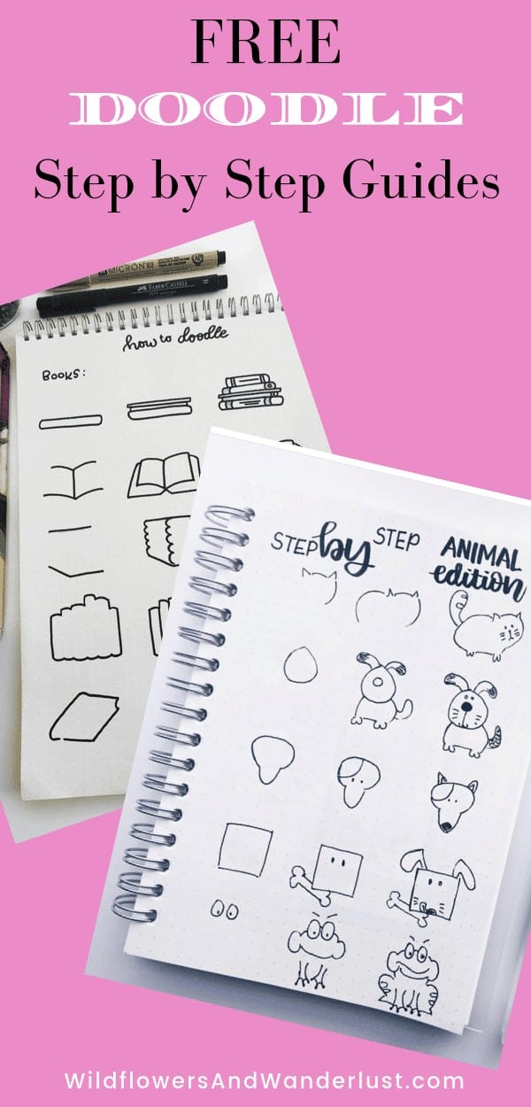 Step by Step Doodles to add to your Bullet Journal | WildflowersAndWanderlust.com