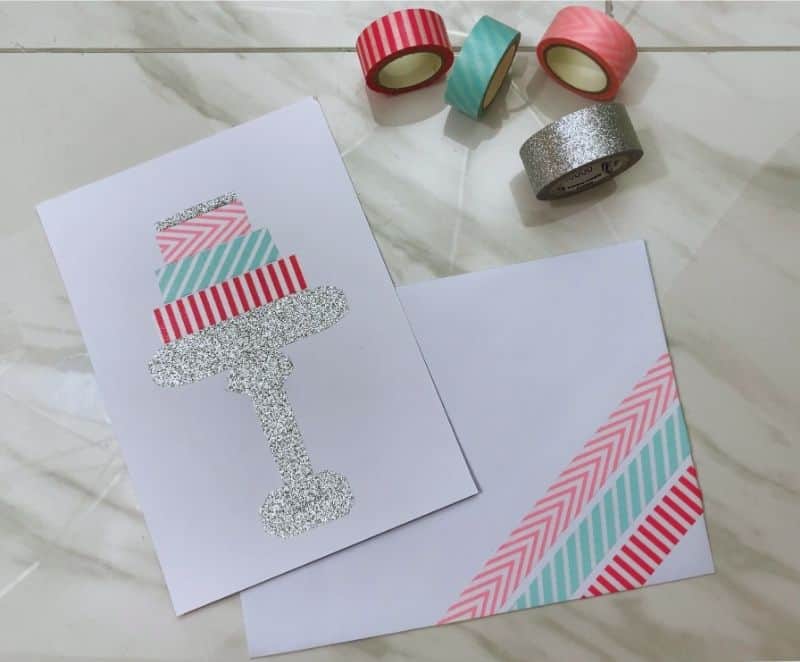 Use colorful washi tape to make a Greeting Card | WildflowersAndWanderlust.com