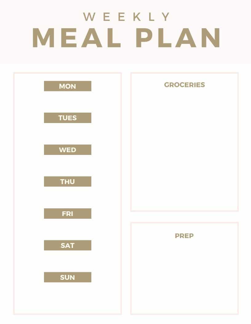 Easy Bullet Journal Meal Plan Ideas Wildflowers And Wanderlust