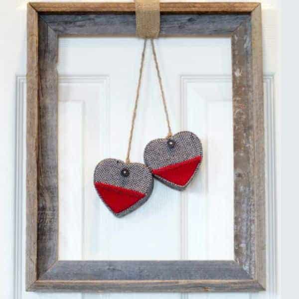 Hearts Framed Valentine Wreath by A Night Owl