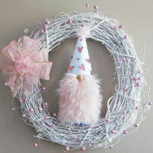 Valentine Gnome Wreath by Our Crafty Mom
