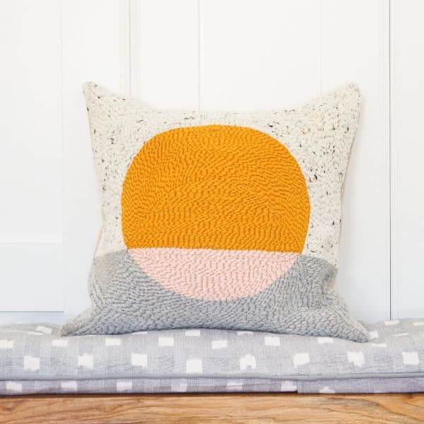 Sun Pillow Punch Needle Project by Sugar & Cloth
